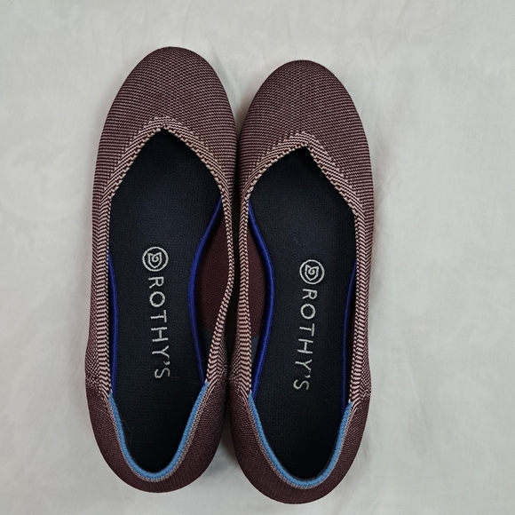 Rothy's Birdseye Plum Round Toe Flats Size 8.5W - Picture 6 of 10